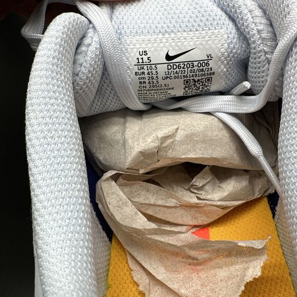 Nike Air Winflo 9 White Red Blue Athletic Running Shoes DD6203-006 Men's Sz 11.5 - Picture 10 of 10